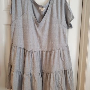 Brand New Talulah Plus Grey Tee, peplum style, 2X